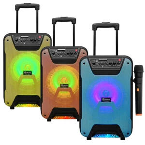 Portable Bluetooth Speaker Bass Speakers with Mic Party Speaker Stereo Subwoofer - Picture 1 of 15