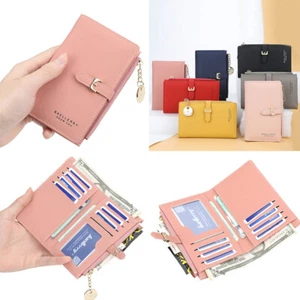 Women Leather Wallet Multi Card Holder Bifold Purse Zipper Pocket Clutch Handbag - Picture 1 of 13