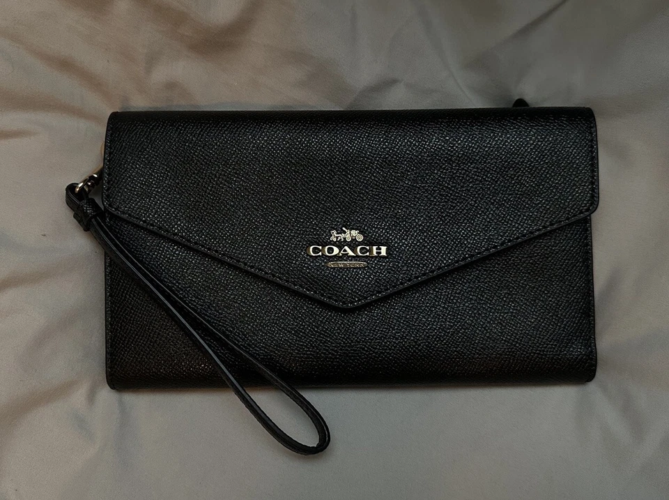 蔻驰腕带钱包黑色皮革-全新 — 第 1/1 张图片