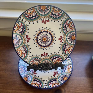 Dash of That bunte Boho Blumen 8,5" Salatteller 2er Set Steinzeug - Bild 1 von 2