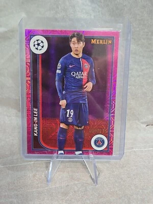 2023-24 Topps Merlin UEFA Kang-In Lee #90 Pink Mojo Refractor /275 - Image 1 of 2