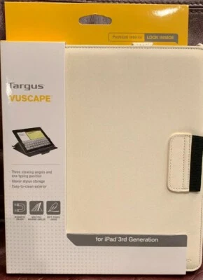 iPad 3 Targus Vuscape Folio Cubierta Abatible con Soporte Blanco Hueso ¡NUEVO EN EMBALAJE!! Foto 1 de 4