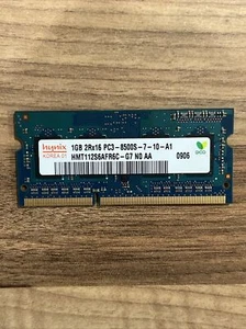 Hynix RAM 1GB - 2RX16 PC3-8500s-7-10-A1: DDR3 204pin Laptop/Computer Memory (03) - Picture 1 of 2