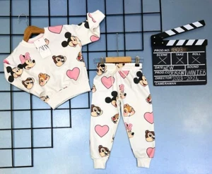 Minnie Mouse Barbie Disney Girls Clothing Long-sleeve top and cotton bottom set - Picture 1 of 4