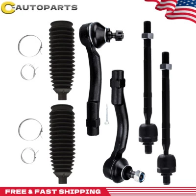 6pcs For 2005 - 2010 Kia Sportage Hyundai Tucson Front Tie Rod End Bellow Boots - Image 1 of 4