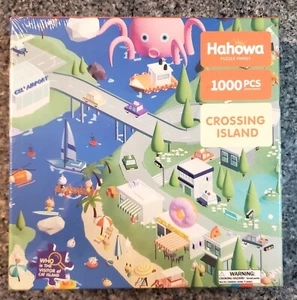 NUOVO HTF Hahowa CROSSING ISLAND 1000 pezzi puzzle gatti - Foto 1 di 6