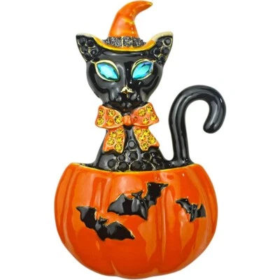 Kirks Folly Salem Witch Kitty Pin Pendant  (goldtone) - Image 1 of 3