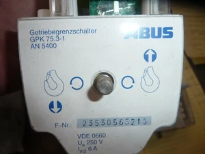 ABUS Getriebegrenzschalter GPK 75.3-1 AN 5400 VDE 0660 T200 250V 6A - Bild 1 von 7