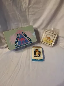 Vintage Camel Light Tin Matches, Mirror Compact, and Camel Cigerette Tin - Picture 1 of 16