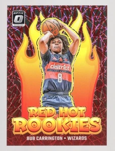 BUB CARRINGTON 2024-25 DONRUSS OPTIC RED HOT ROOKIES PINK VELOCITY PRIZM RC #/79 - Picture 1 of 2