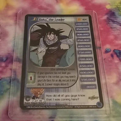 Goku Limited Foil Personality Set Lv 1-3 (Trunks Saga) DBZ CCG Score Cards  - Image 1 of 4