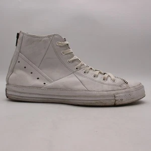 Converse Schott NYC Herren Größe 12 All Star Weiß Leder Schnürschuhe Turnschuhe - Bild 1 von 11