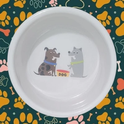 Cuenco de comida de cerámica blanca para perros Signature para artículos para el hogar Foto 1 de 4
