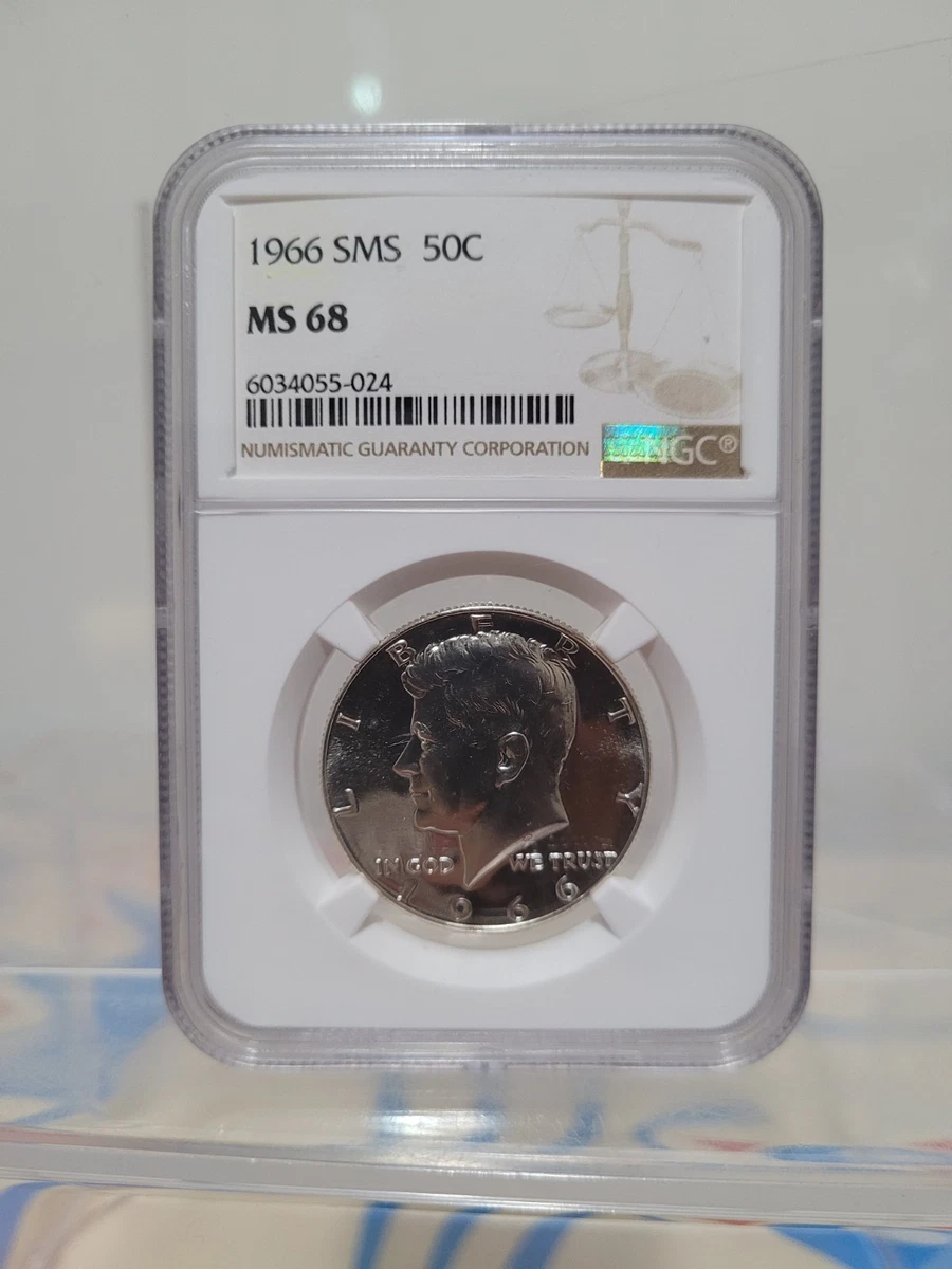MS 68 Graded 1966 Kennedy US Half Dollars (1964-Now) for sale | eBay