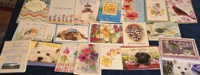 Lot D of 20 Assorted GET WELL Greeting Cards with Wonderful Designs  - Image 1 of 3