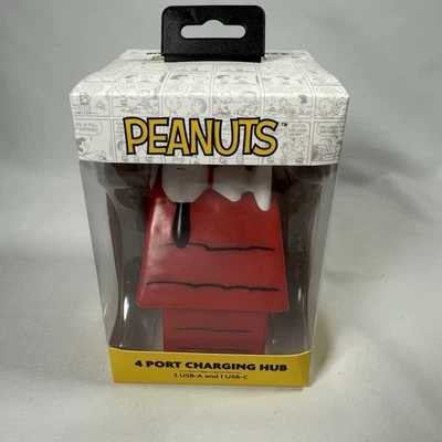 Nuevo Hub de Carga Peanuts Snoopy Charlie Brown 4 Puertos 3 USB-A y 1 Cargador USB-C Foto 1 de 4