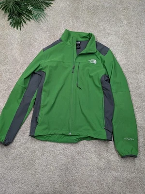 Куртка мужская The North Face большая зеленая серая Apex мягкая на молнии для улицы - Изображение 1 из 4
