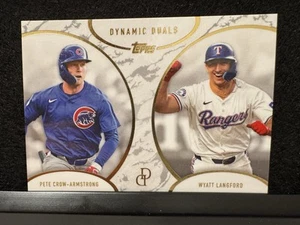 2025 Topps Dynamic Duals Pete Crow-Armstrong & Wyatt Langford #3 Cubs Rangers - Picture 1 of 2