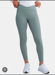 Nuevo con etiquetas Leggings Avia para mujer cintura cruzada - verdes, talla pequeña (4-6) - Imagen 1 de 5