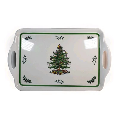 Spode Pimpernel Christmas Tree Melamine  Large  Tray  19" x 12"  - Image 1 of 4