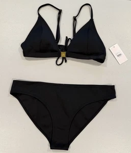 NEU Juicy Couture Bikini Badeanzug Damen XL schwarz Y2K Spellout Urlaub Reise - Bild 1 von 7