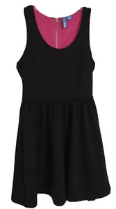 Vestido Skater L'Amour Nanette Lepore Calce y Acampanado Negro Rosa Corto Para Mujer Pequeño - Imagen 1 de 7