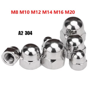 Tuercas domo M8 M10 M12 M14 M16 M20 rosca fina A2 acero inoxidable hexagonal abovedada - Imagen 1 de 8