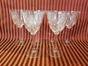 6 RCR Royal Crystal Rock Magnolia 7 1/4" Water Goblets Cut Swags Drape - Picture 1 of 8