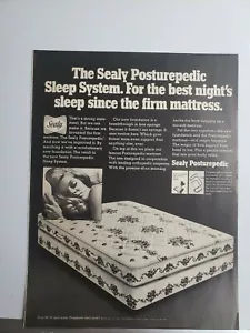 Estampado posturarédico Sealy de colección 1969 anuncio efímero decoración artística de pared - Imagen 1 de 1