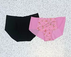 2 PACK Victoria's Secret PINK No-Show Hiphugger Hipster Panty Medium NWT - Picture 1 of 2