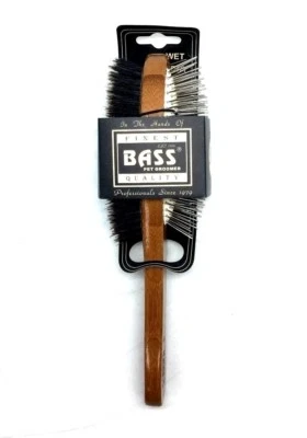 Cepillos para bajos de doble cara 100 por ciento cerdas de jabalí/pin de alambre cepillo para mascotas novio profesional Foto 1 de 4