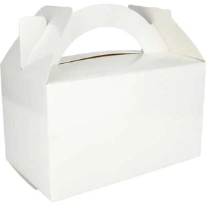 White Lolly Cardboard Treat Favour Gift Boxes Pack of 2 Party Wedding Supplies - Picture 1 of 3
