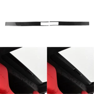 2Pcs Real Carbon Fiber Sunroof Handle Cover Trim For Jaguar F-TYPE 2013-2022 - Picture 1 of 12