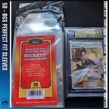 50 x Cardboard Gold Sleeves for Beckett BGS Graded Slabs Ultra Protection 