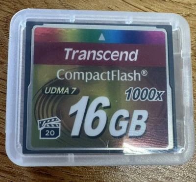 16GB Transcend 1000x CompactFlash Memory Card UDMA 7 - Image 1 of 3