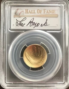 2014w gold LOU BROCK FIRST STRIKE $5 PCGS MS70 Baseball HOF! ONLY 2 EXIST EVER!! - Picture 1 of 2
