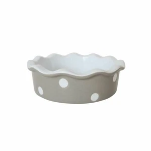 Isabelle Rose kleine Pie Backform beige dots Kuchenform Servierform Creme Brule - Bild 1 von 1