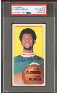 1970 Topps Kareem Abdul-Jabbar Signed Basketball Card PSA/DNA Certified 10 HOF - Picture 1 of 6