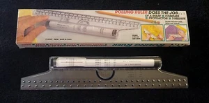 Vintage JSNY Multi Function Drawing Instrument Rolling Ruler Compass Protractor - Picture 1 of 2