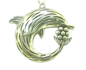 New Beautiful Custom DOLPHIN Keychain Key Ring Split Ring Silver-tone - Picture 1 of 12