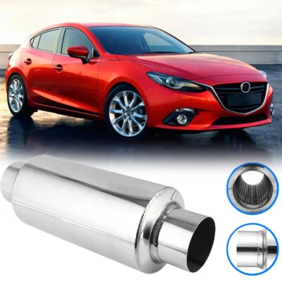 Tubo silenciador de escape de coche de entrada de 2,5" resonador acero 16 pulgadas para Mazda 3 6 MX-5 Foto 1 de 4