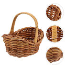 2 Pcs Mini Basket Small Hamper Baskets Woven Decorate Flower