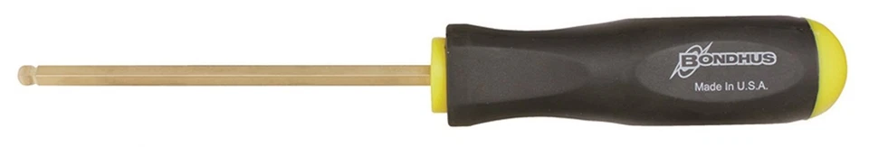 Bondhus 38605 3/32" Ball End Tip Hex Screwdriver with GoldGuard Finish, 2 Piece - Image 1 of 1