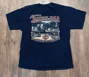 Maglietta grande nera Y2k Harley Davidson Jackson Hole Wyoming Chesters - Foto 1 di 6