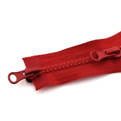 Open Ended Double Slider Zip Clothing Resin Zipper Chunky Long DIY Sewing Tools - Image 1 of 4