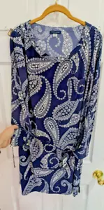 Neu mit Etikett Tommy Hillfiger Kleid marineblau-weiß Paisley Langarm 16 - Bild 1 von 7