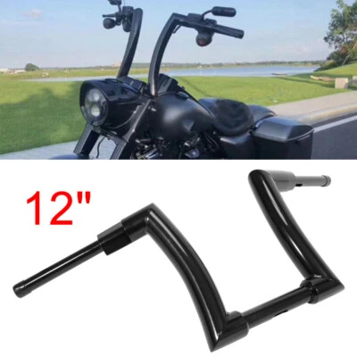 12'' Rise Hanger Fat Bars 2" Handlebar For Harley Foto 1 de 4