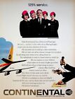 1969 Continental Airline Vintage 1960s Print Ad Proud Bird Golden Tail Airplane