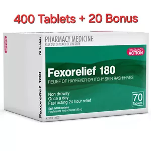 Fexorelief 180mg 400 Tablets - Same as TELFAST 180 - Fexofenadine Hcl 180mg - Picture 1 of 1