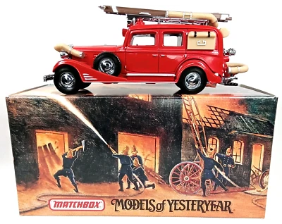 Vintage Fire Wagon With Box Models Of Yesteryear 1933 Cadillac Matchbox 1997 - Image 1 of 4